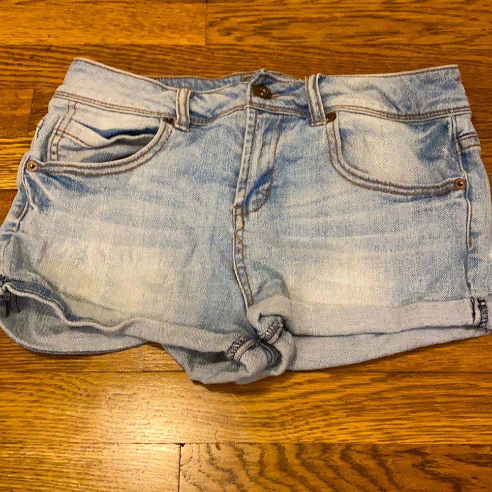 Light Washed Blue Jean Shorts